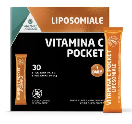 Liposomiale Vitamina C Pocket Integratore per Sistema Immunitario 30 Stick
